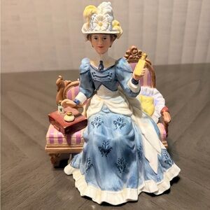 1992 Mrs Albee Victorian Lady Porcelain Figurine in Blue Dress